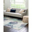Tapis bleu turquoise à motif animalier Orason-411264680