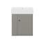 Meuble-lavabo mural moderne 21,6 po avec rangement à gauche et porte à fermeture en douceur