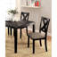 Configuration de salle à manger moderne 5 pièces: table, chaises, noir, brun Pièce: bois massif, coussins de chaise noirs