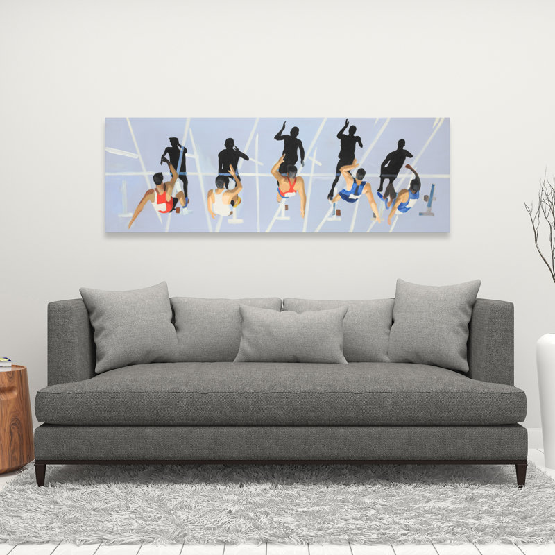 À vos marques, prêts, partez! Décoration de chambre en toile Hobbys, H 48 po x l 16 po