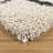  Ultimate Shag Modern Abstract Lines Ivory Black Polypropylene Thick Plush Shag Area Rug-99490529