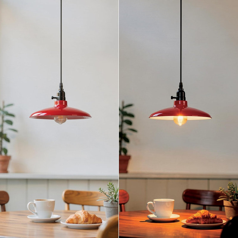 1 - Light Single Pendant, Red