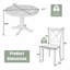 Ensemble 5 pièces de table et chaises de salle à manger
