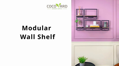 Cocoyard Metal Accent Wall Shelf, Set of 3 - Black