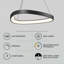 Luminaire suspendu Ivy Bronx Phulkana, moderne, noir mat