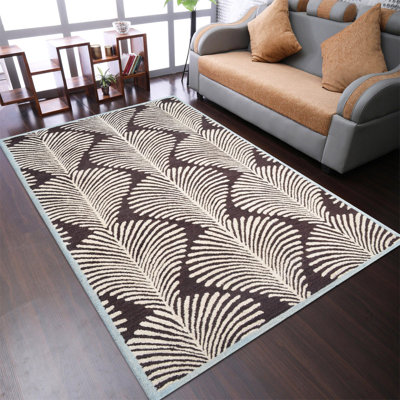Camilla Hand Tufted Wool Eco-Friendly Area Rugs - Rectangle, Brown Beige Color, Contemporary Modern Design, High Pile Thick Handmade Anti Skid Area Rugs for Living Room, Bed Room