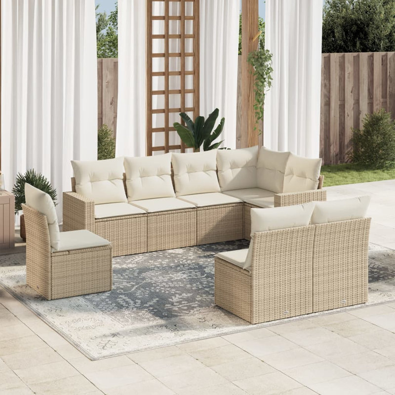 Ensemble de canapé de jardin Vidaxl PE