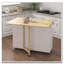 Îlot de cuisine avec plateau en bois massif extensible