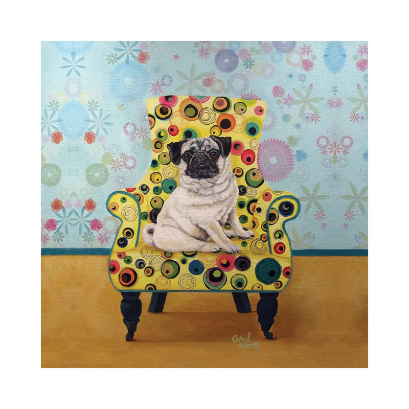 Pug-a-dots by Carol Dillon - Wrapped Canvas Gallery-Wrapped Canvas Giclée, 30.48 cm H x 30.48 cm W