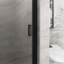 Élégante porte de douche pivotante semi-sans cadre avec étanchéité avancée et installation polyvalente-112104295