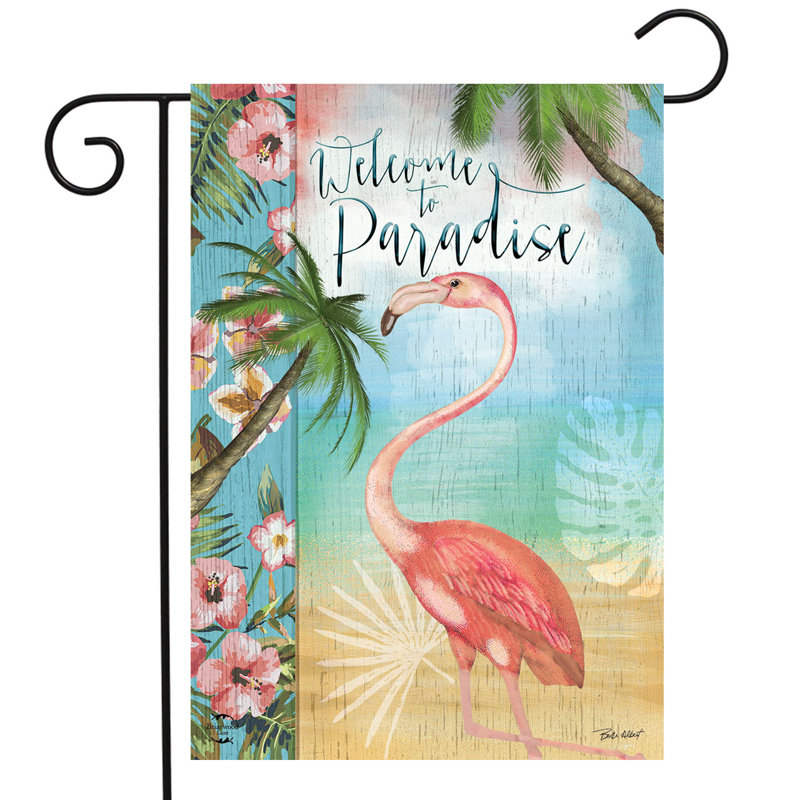 Drapeau de jardin Welcome To Paradise