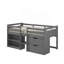 Lit mezzanine simple avec rangement Fabiana
