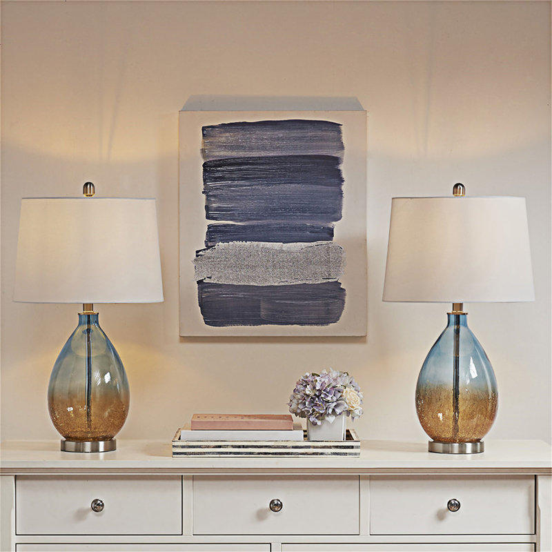 Ensemble de 2 lampes de table en verre Ombre