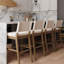 Tabouret de bar en bois rembourré
