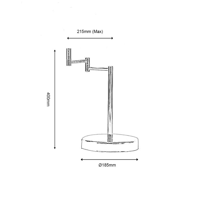 Citronelle Adjustable Metal Desk Lamp, Satin Chrome
