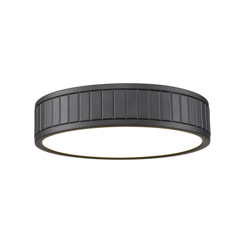 Brustrom Acrylic LED Flush Mount, Matte Black
