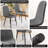 19.1'' H Linen Upholstered Metal Side Chair