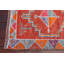 Tapis de couloir rétro Anatolian Herki avec frange orange pour couloir