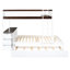 Lit superposé avec rangement, bureau, lit gigogne blanc et couchette au fini noyer, bureau et rangement blanc et noyer