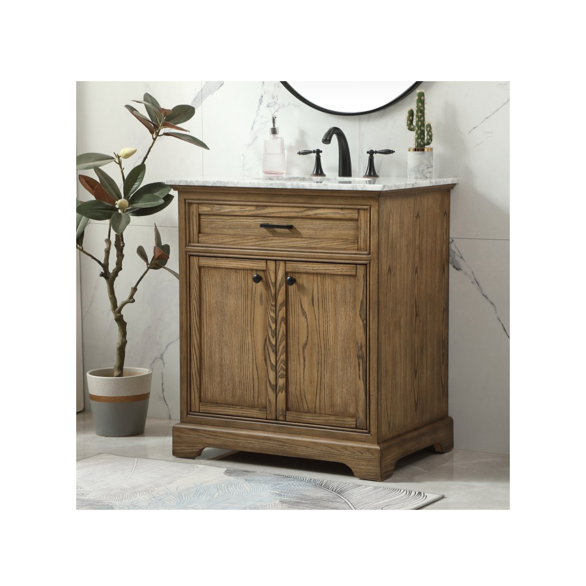 Hermes 30'' Single Bathroom Vanity, Driftwood