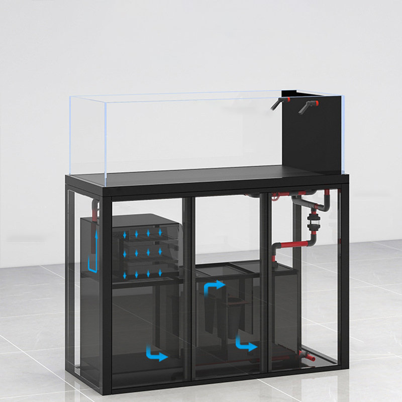 Aquarium moderne moderne noir Eco, 70 gallons (H 49,2 po x l 59 po x P 19,6 po)