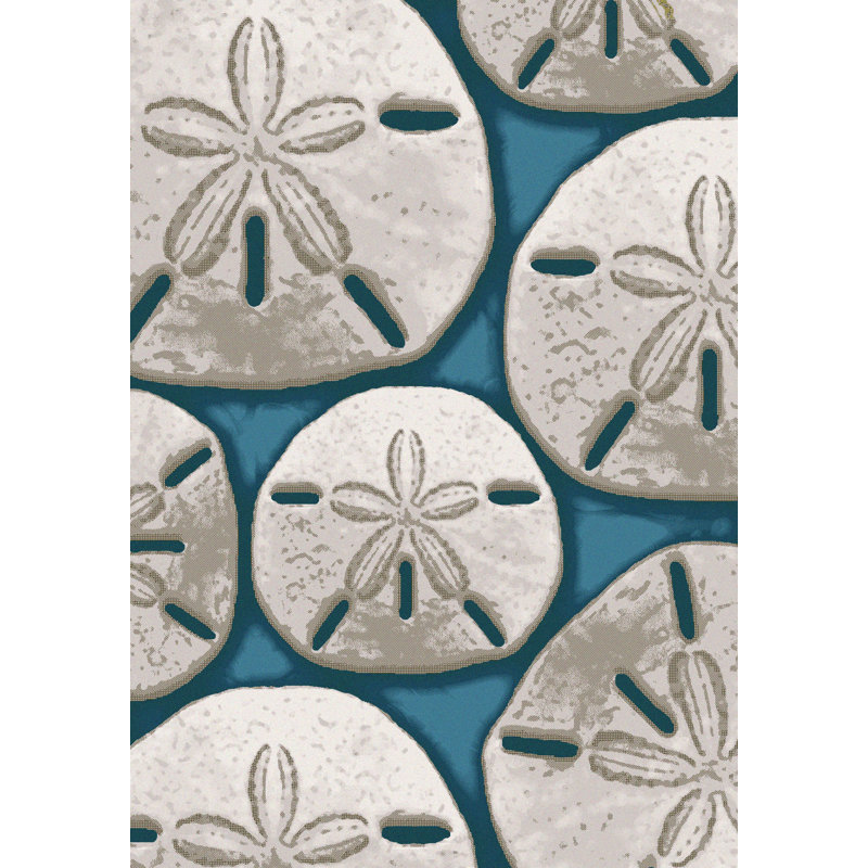 Tapis turquoise Tudor, Rectangle 7 pi 8 po x 10 pi 9 po
