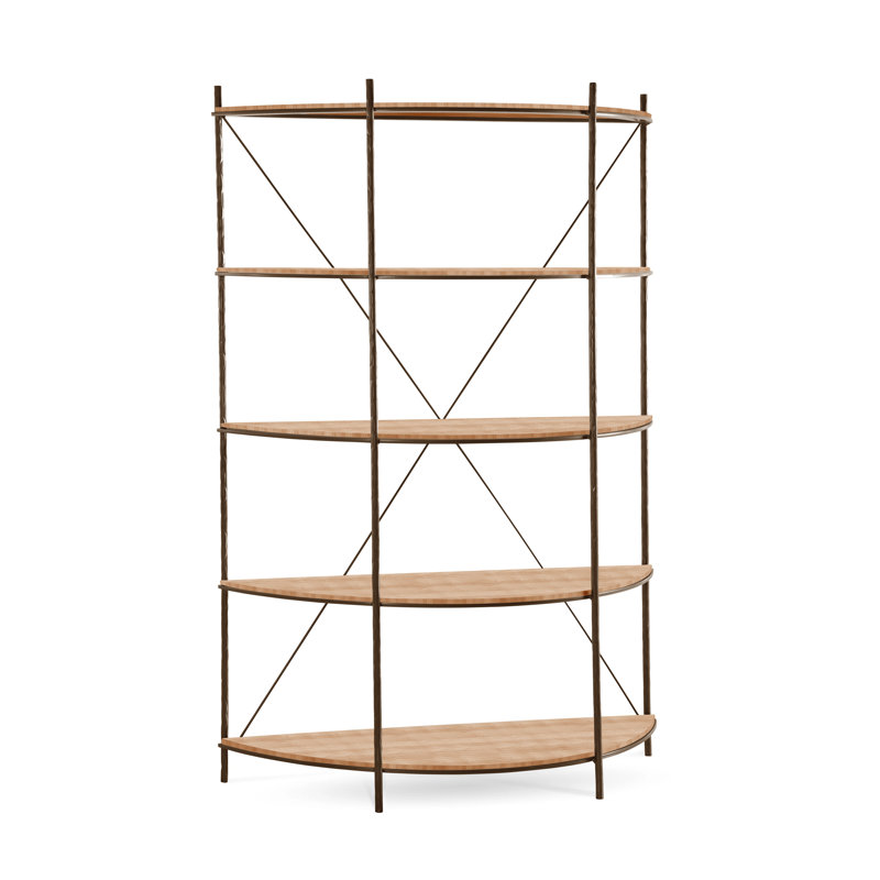 Étagère à livres H 67 "x l 55,44" Baldwin, Étain antique, Alpin