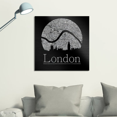 London Map - Print on Metal