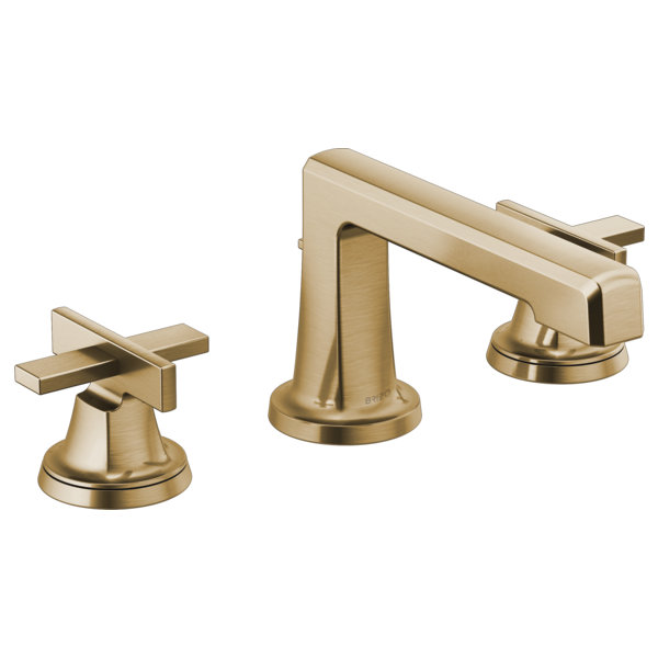 Levoir® Two-Handle Wall Mount Lavatory Faucet, Luxe Gold, Low Lever Handle, 1.5