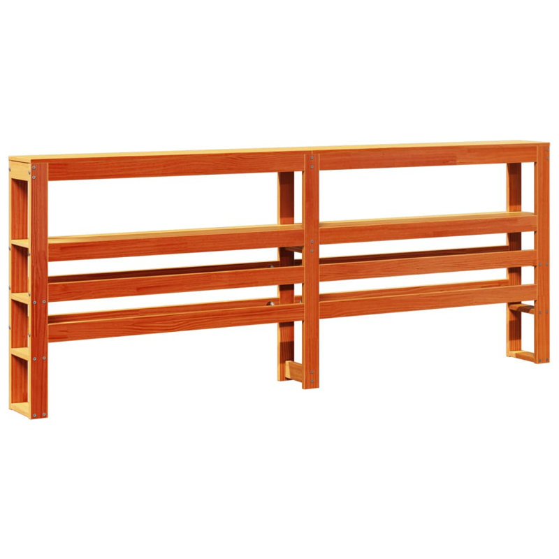 Solid Wood Headboard, 200 x 200 cm, Wax Brown