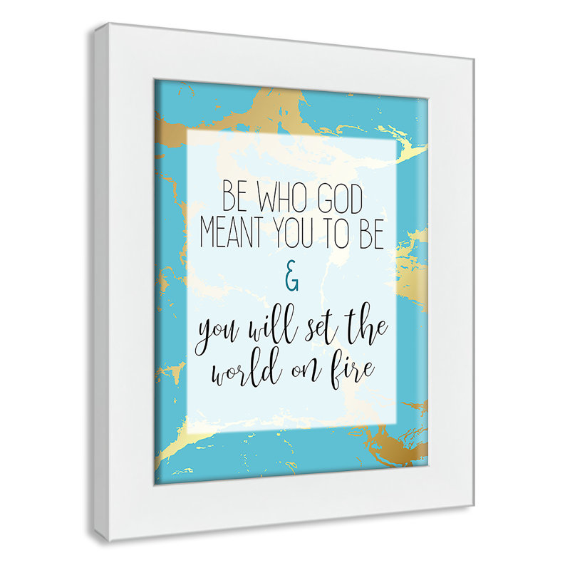 «Set the World», art encadré, Cadre blanc, H 12 po x l 10 po x P 0,63 po
