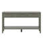 Console rectangulaire avec 1 tablette et 3 tiroirs de rangement, table d'entrée peinte, table d'appoint avec poignées en fer-1139079837