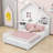 Pivoine 2 Drawers Wood House-Shapded Platform Bed with Shelves-805697172-805697173