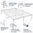 Scio 14'' High White Bed Frame Metal Bedframes with Protection Pads Noisy Free Anti Slip-348879533