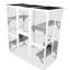 Cage pour chat, maison moyenne en bois blanc pour une utilisation à long terme