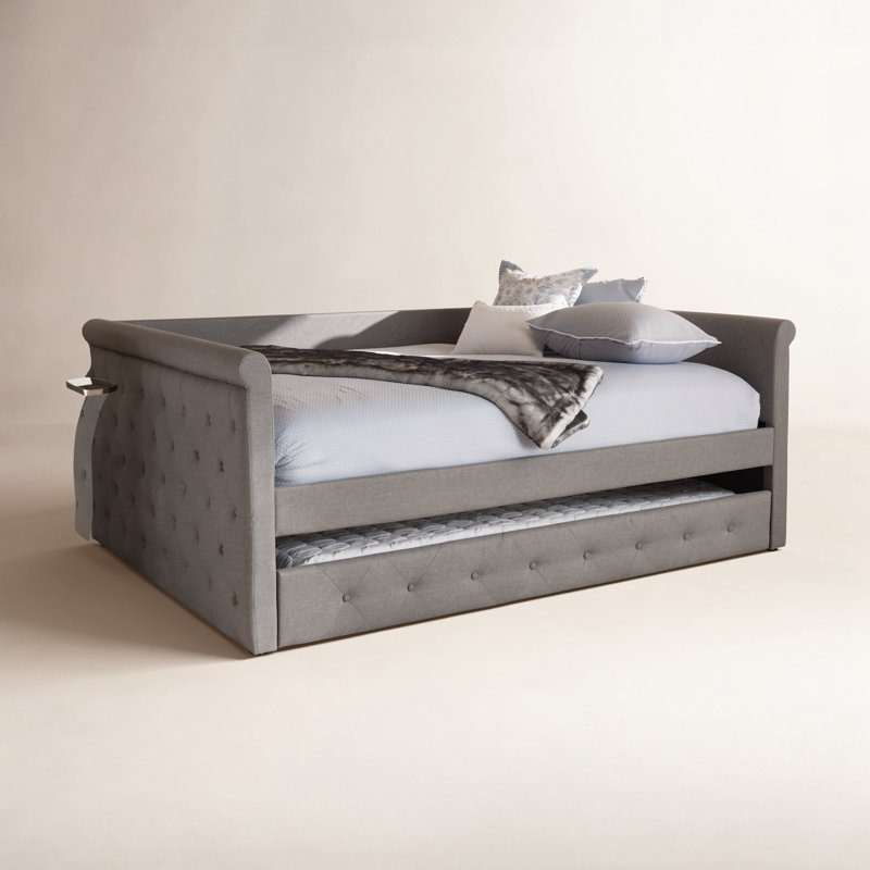 Samitha Upholstered Daybed, Full, Gray