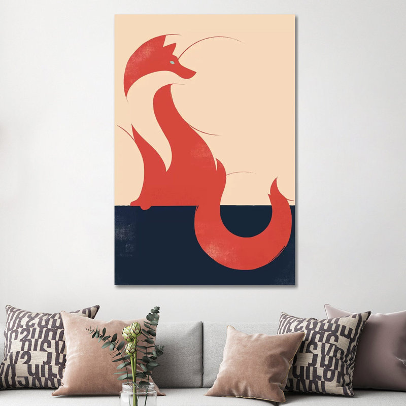 The Fox by Jay Fleck - Wrapped Canvas Painting, 152.5 cm H x 101.5 cm W