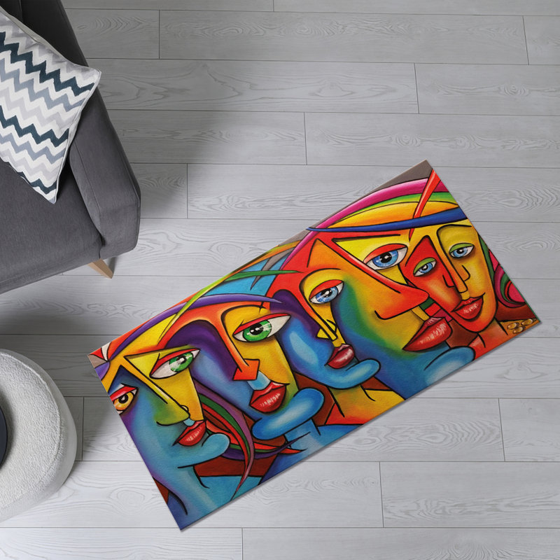 Bohemian Print With Pile Soft Area Rug Infused with Rich Floral Patterns for a Chic Living Room or Bedroom Decor