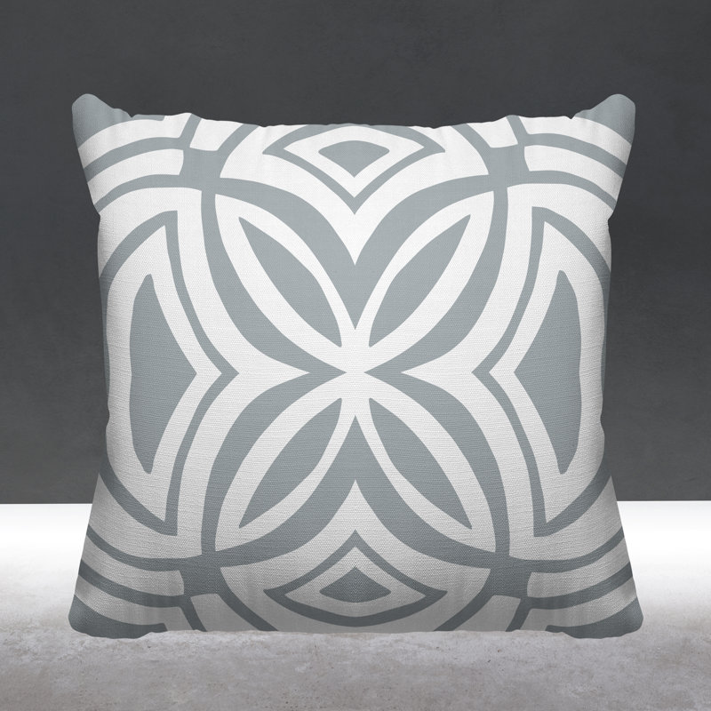 Coussin décoratif intérieur / extérieur Dreyer, L 15 po x H 15 po, Gris