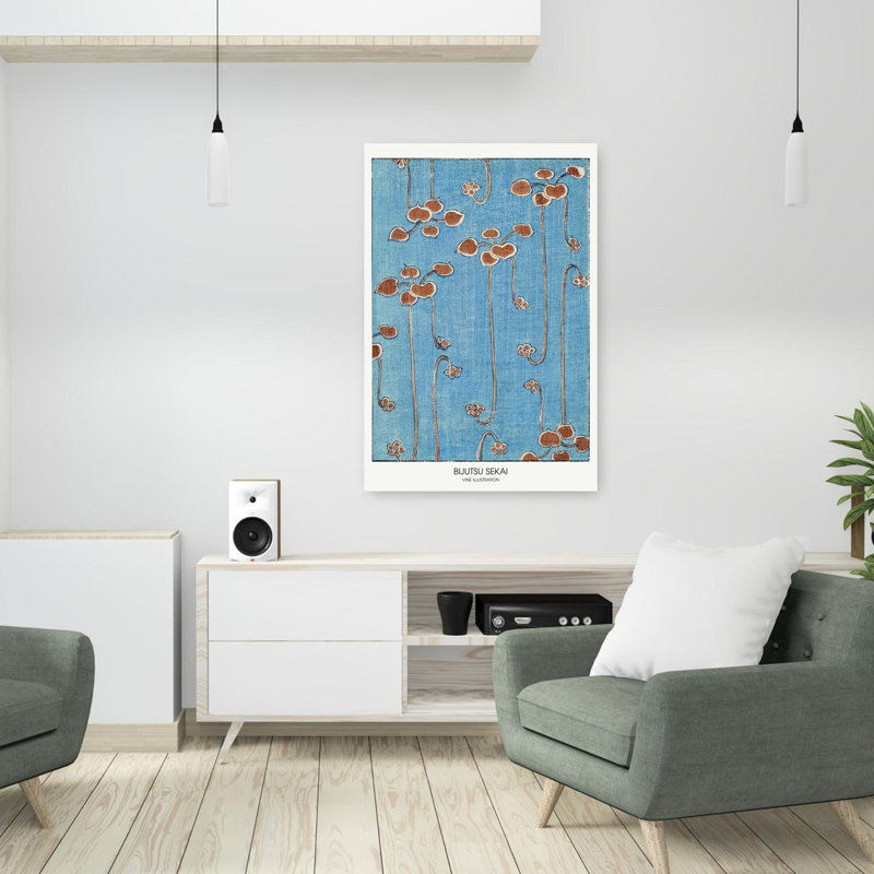 Art contemporain rétro, plante rétro, H 36 po x l 24 po