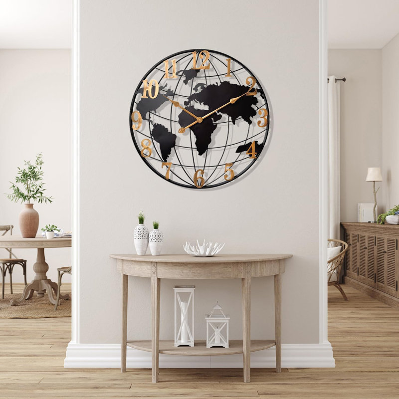 Horloge murale en métal Katinia