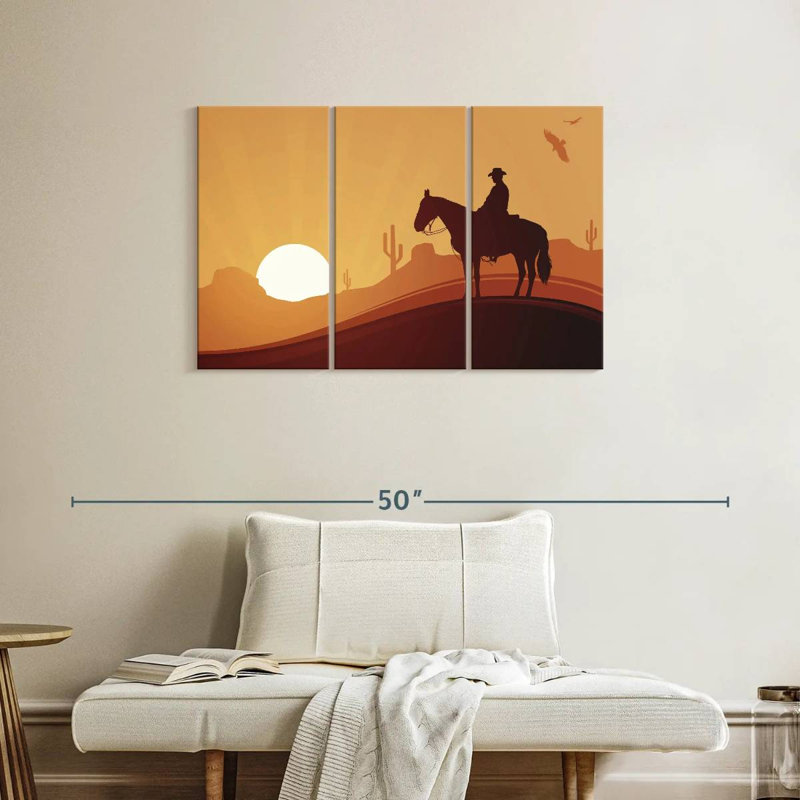 Lelar Desert Cowboy, 24" H x 38" W