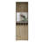 Light Oak 5-Bottle 2-Shelf Bar Cabinet