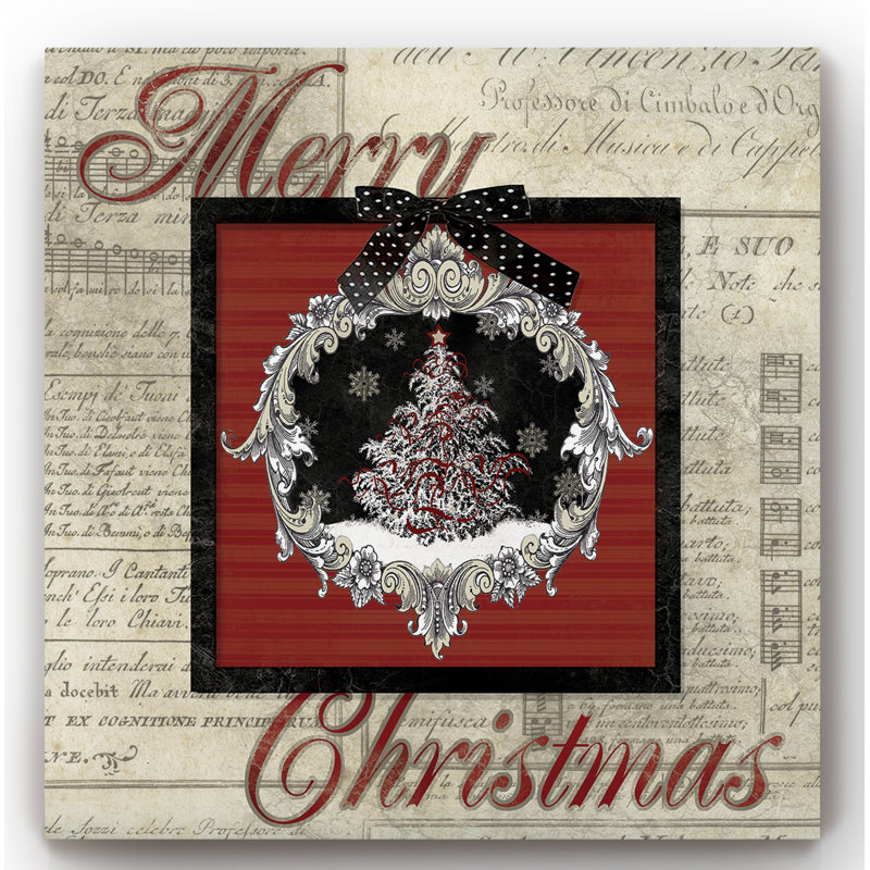 « campagne christmas », peinture, H 16 po x l 16 po x P 1 po, Toile tendue
