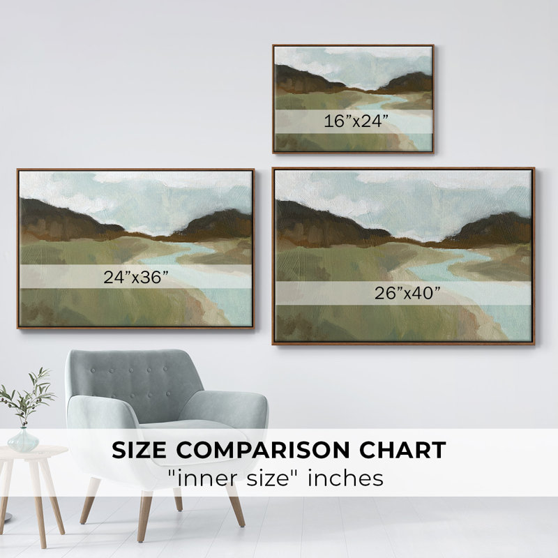 Coldwater Hills I - impression sur toile tendue, H 25 po x l 37 po x P 2 po, Toile encadrée noyer flottant, Non
