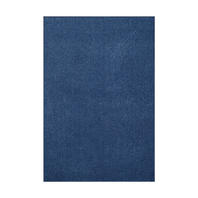 Modern Plush Pet and Kids Friendly Solid Color Royal Blue Area Rugs, Stain & Fade Resistance, Perfect for Living Room, Dining Room, Bedroom, Playroom and Kidsroom, Event, Wedding, Amberrae Binded Rug