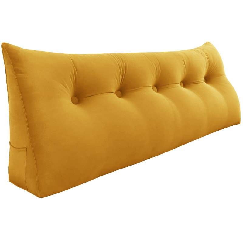 Triangle Reading Pillow, Yellow, 50cm H x 160cm W