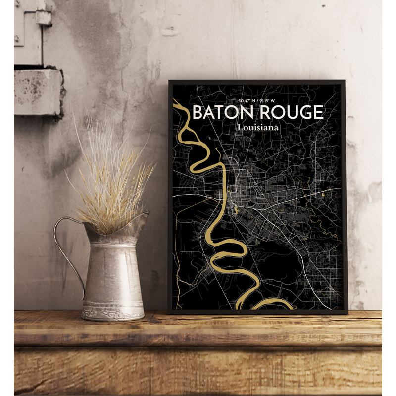 Baton Rouge - No Frame Print, 50.8cm H x 40.6cm W x 0.13cm D, Red