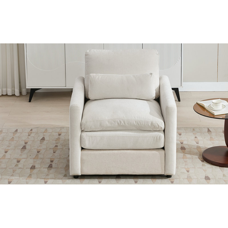 Fauteuil rembourré 31,9 po, Beige