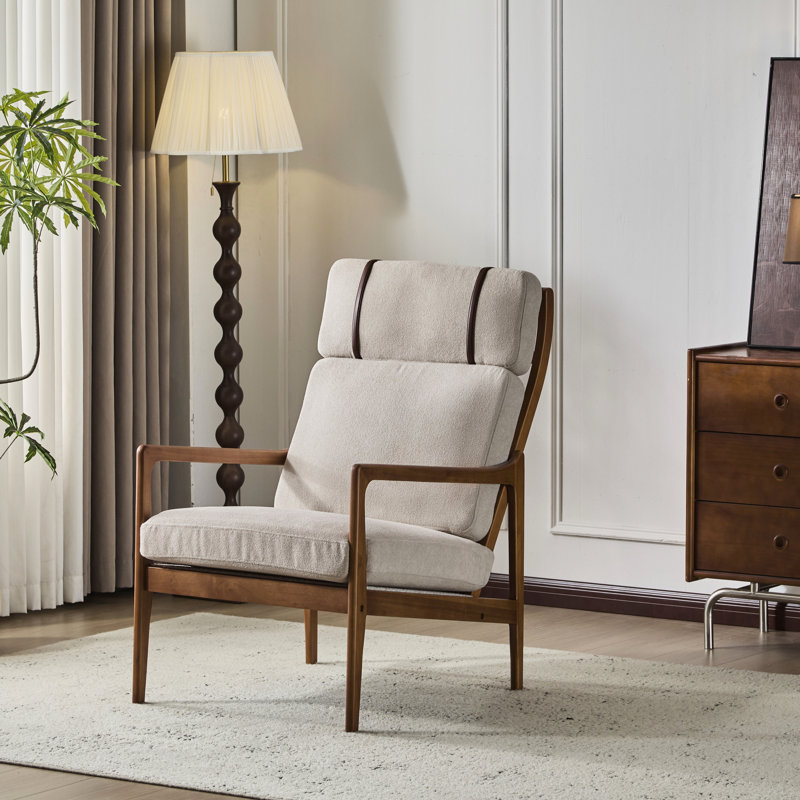 Fauteuil d'appoint Mid Century, Gris clair